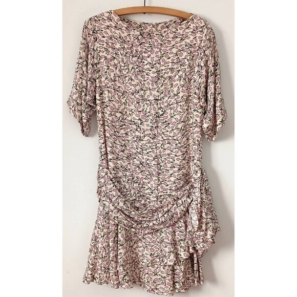 Nicole Miller Dresses & Skirts - Vintage Nicole Miller 100% Silk Size 8 Limited Edition Pink Flowers 2/4 Sleeves